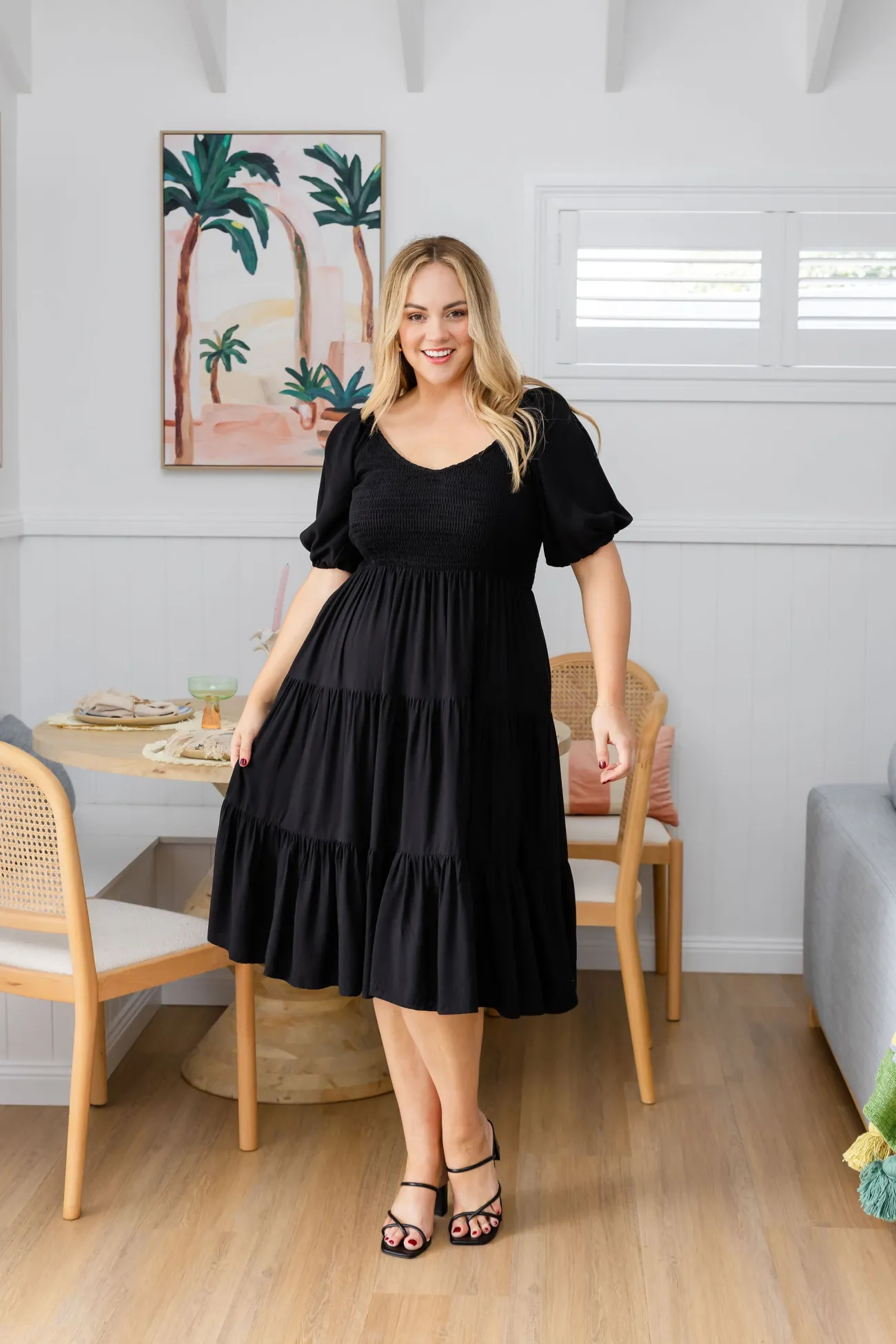 Proud Poppy Clothing Peri Midi Dress in Black Fashion
