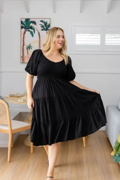 Proud Poppy Clothing Peri Midi Dress in Black Fashion