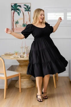 Proud Poppy Clothing Peri Midi Dress in Black Fashion