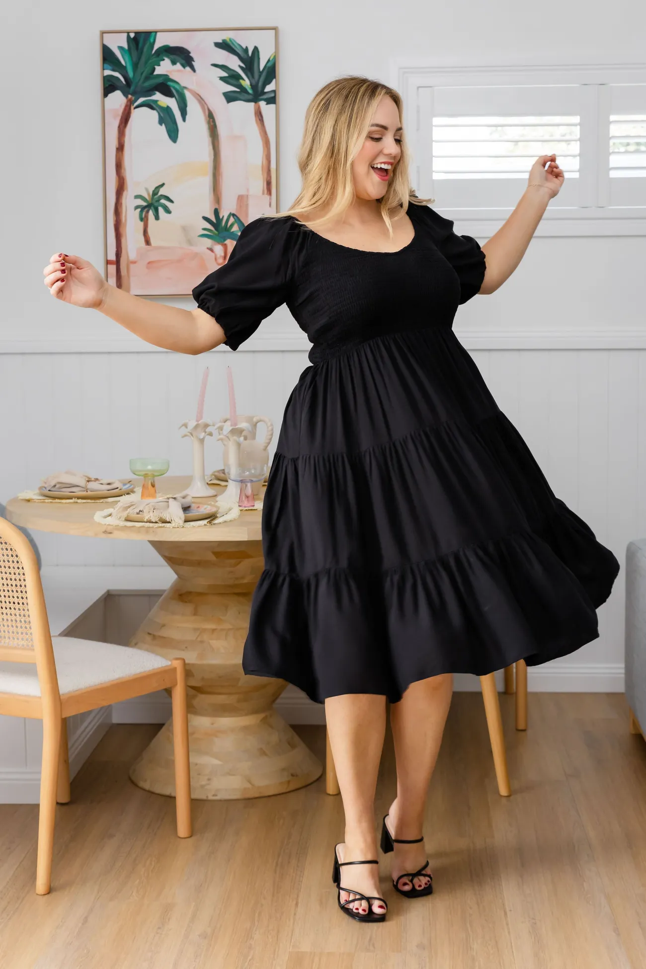 Proud Poppy Clothing Peri Midi Dress in Black Fashion