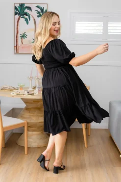 Proud Poppy Clothing Peri Midi Dress in Black Fashion