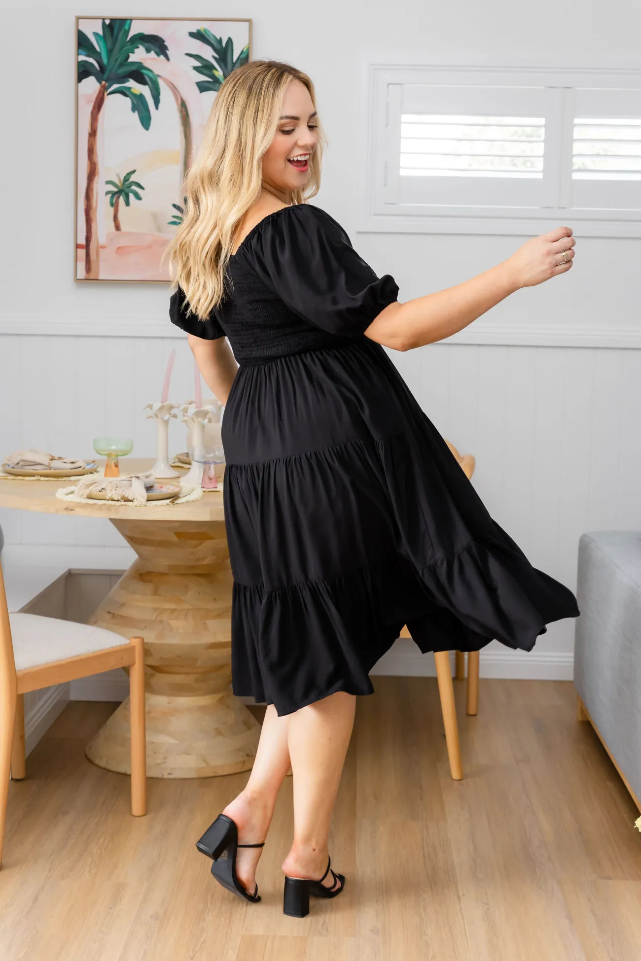 Proud Poppy Clothing Peri Midi Dress in Black Fashion