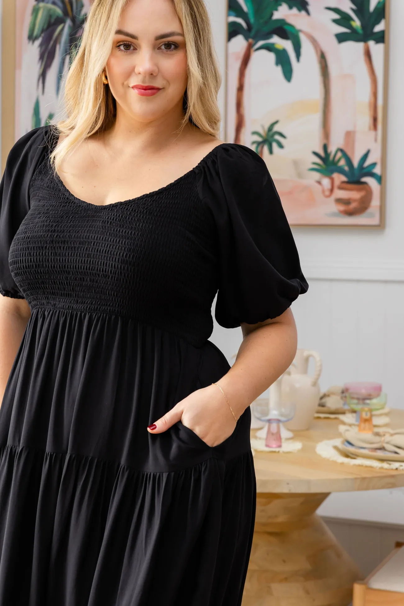 Proud Poppy Clothing Peri Midi Dress in Black Fashion