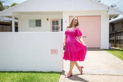 Proud Poppy Clothing Peri Midi Dress in Pink New