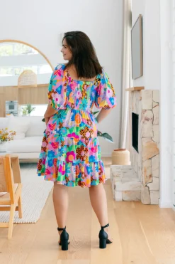 Proud Poppy Clothing Peri Party Dress in Floral Fancy by Kasey Rainbow Outlet