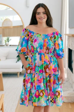 Proud Poppy Clothing Peri Party Dress in Floral Fancy by Kasey Rainbow Outlet