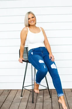 Proud Poppy Clothing Peta Jeans in Dark Blue DarkBlue Discount