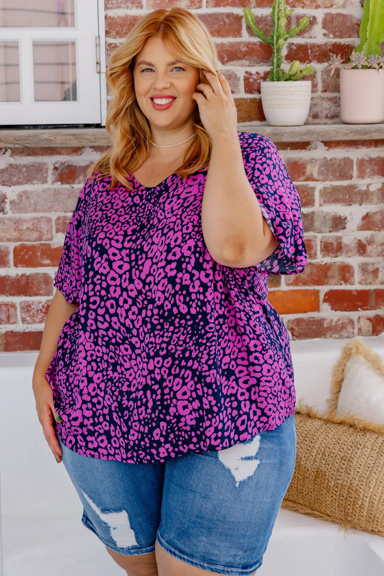 Proud Poppy Clothing Phoebe Purple Leopard Top Online