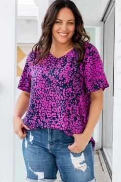 Proud Poppy Clothing Phoebe Purple Leopard Top Online