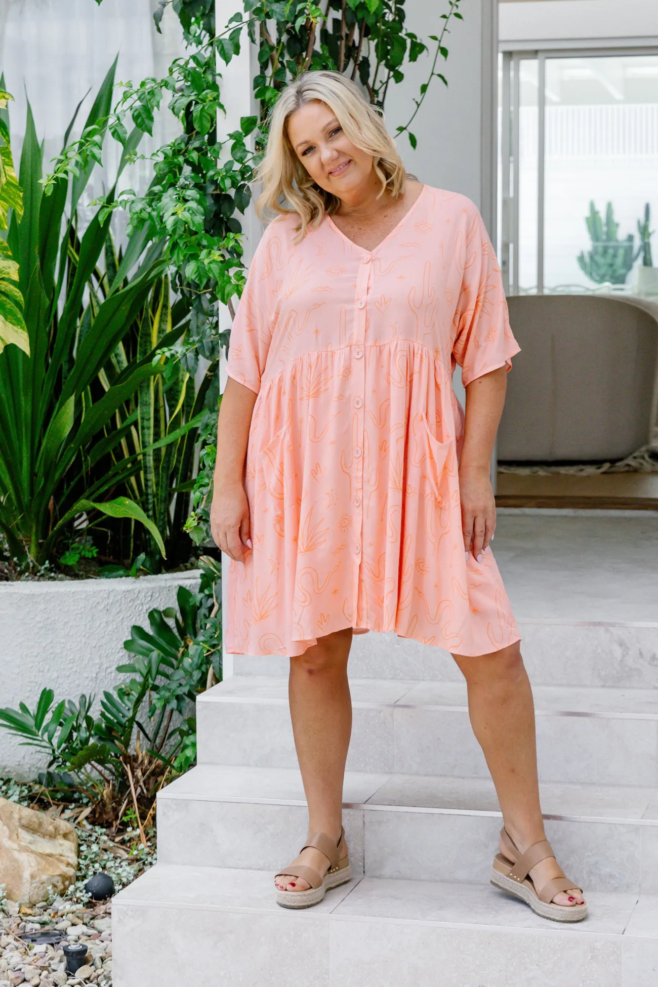 Proud Poppy Clothing Piper Dress in Orange Sahara OrangeSahara Hot