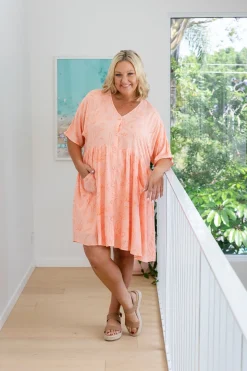 Proud Poppy Clothing Piper Dress in Orange Sahara OrangeSahara Hot