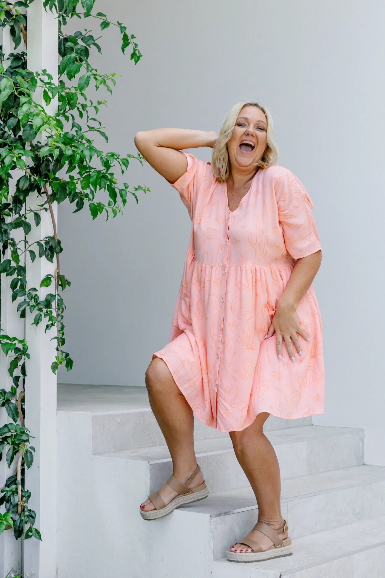 Proud Poppy Clothing Piper Dress in Orange Sahara OrangeSahara Hot