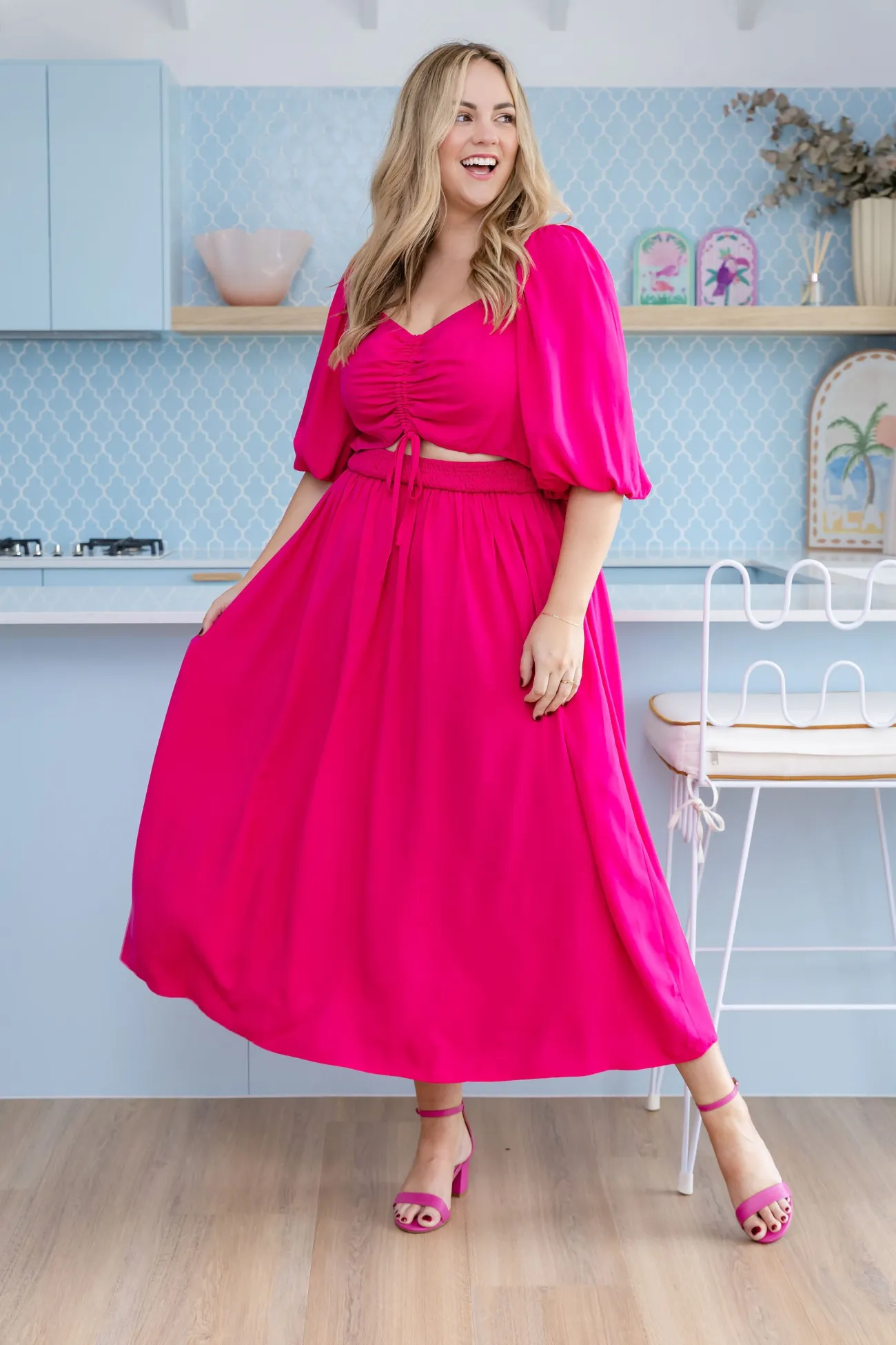 Proud Poppy Clothing Pippa Cut Out Dress in Pink Discount