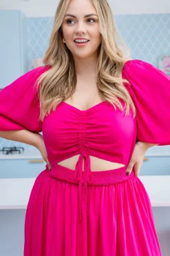Proud Poppy Clothing Pippa Cut Out Dress in Pink Discount