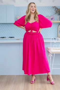 Proud Poppy Clothing Pippa Cut Out Dress in Pink Discount