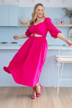 Proud Poppy Clothing Pippa Cut Out Dress in Pink Discount