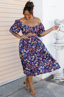 Proud Poppy Clothing Pippa Cut Out Dress in Posie Discount