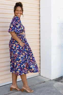 Proud Poppy Clothing Pippa Cut Out Dress in Posie Discount