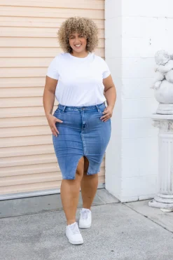 Proud Poppy Clothing Riley Denim Midi Skirt Online