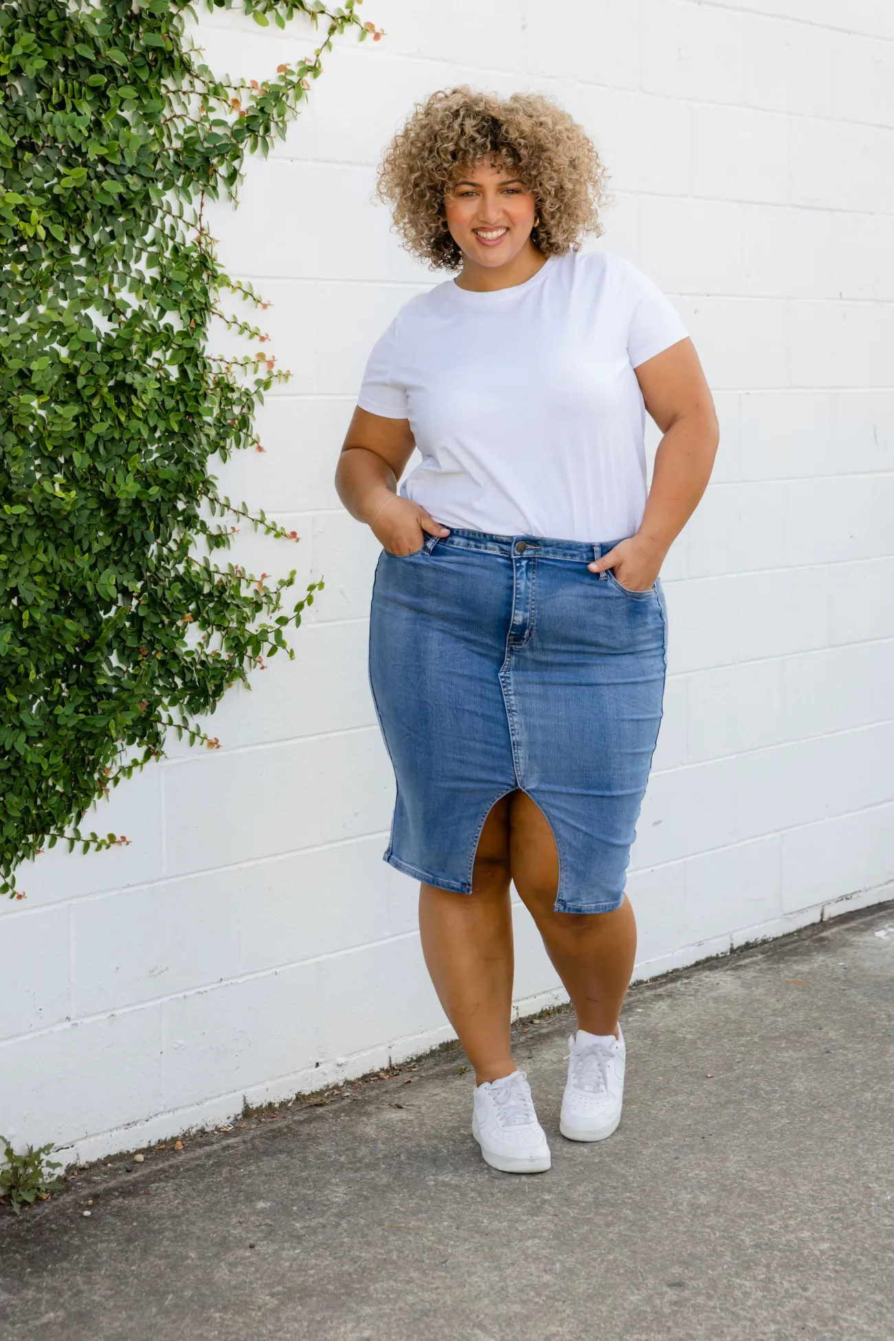 Proud Poppy Clothing Riley Denim Midi Skirt Online