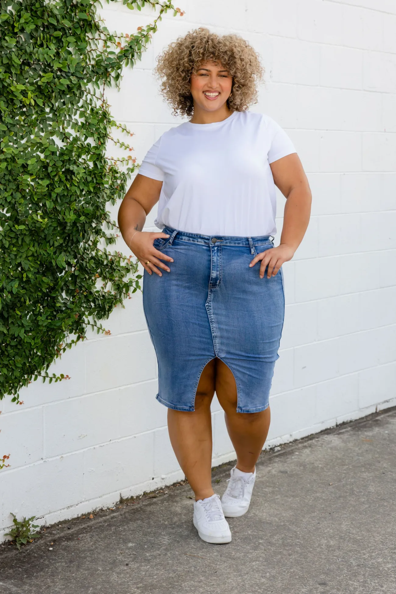 Proud Poppy Clothing Riley Denim Midi Skirt Online