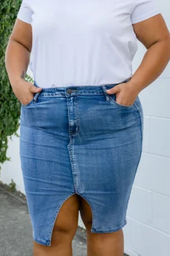 Proud Poppy Clothing Riley Denim Midi Skirt Online