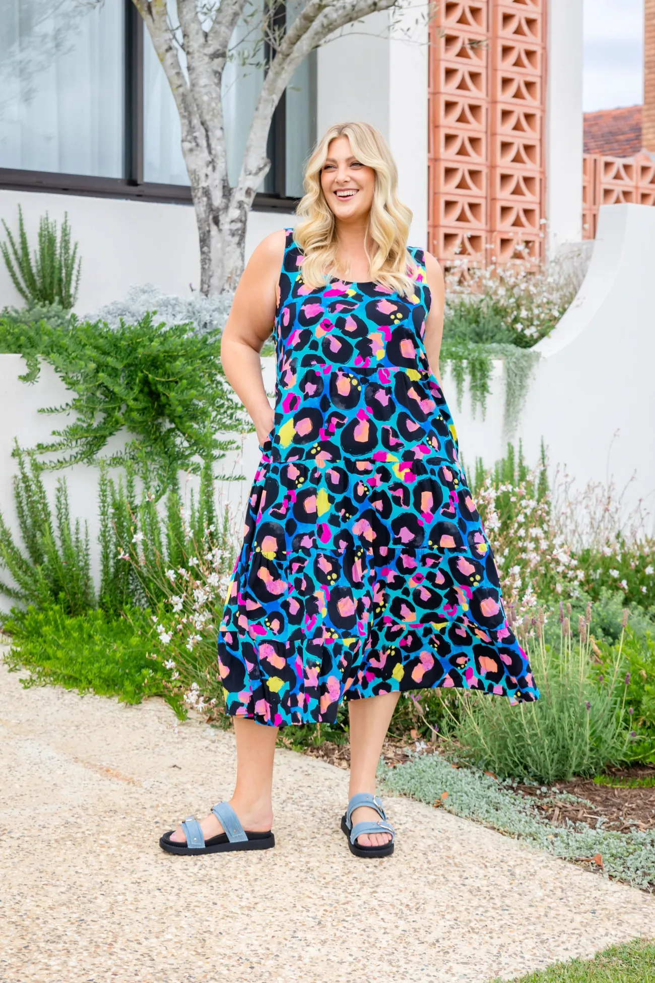 Proud Poppy Clothing Ronnie Dress in Kasey Leopard by Kasey Rainbow Clearance