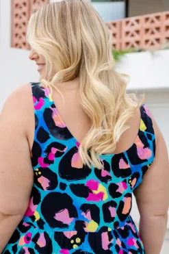 Proud Poppy Clothing Ronnie Dress in Kasey Leopard by Kasey Rainbow Clearance
