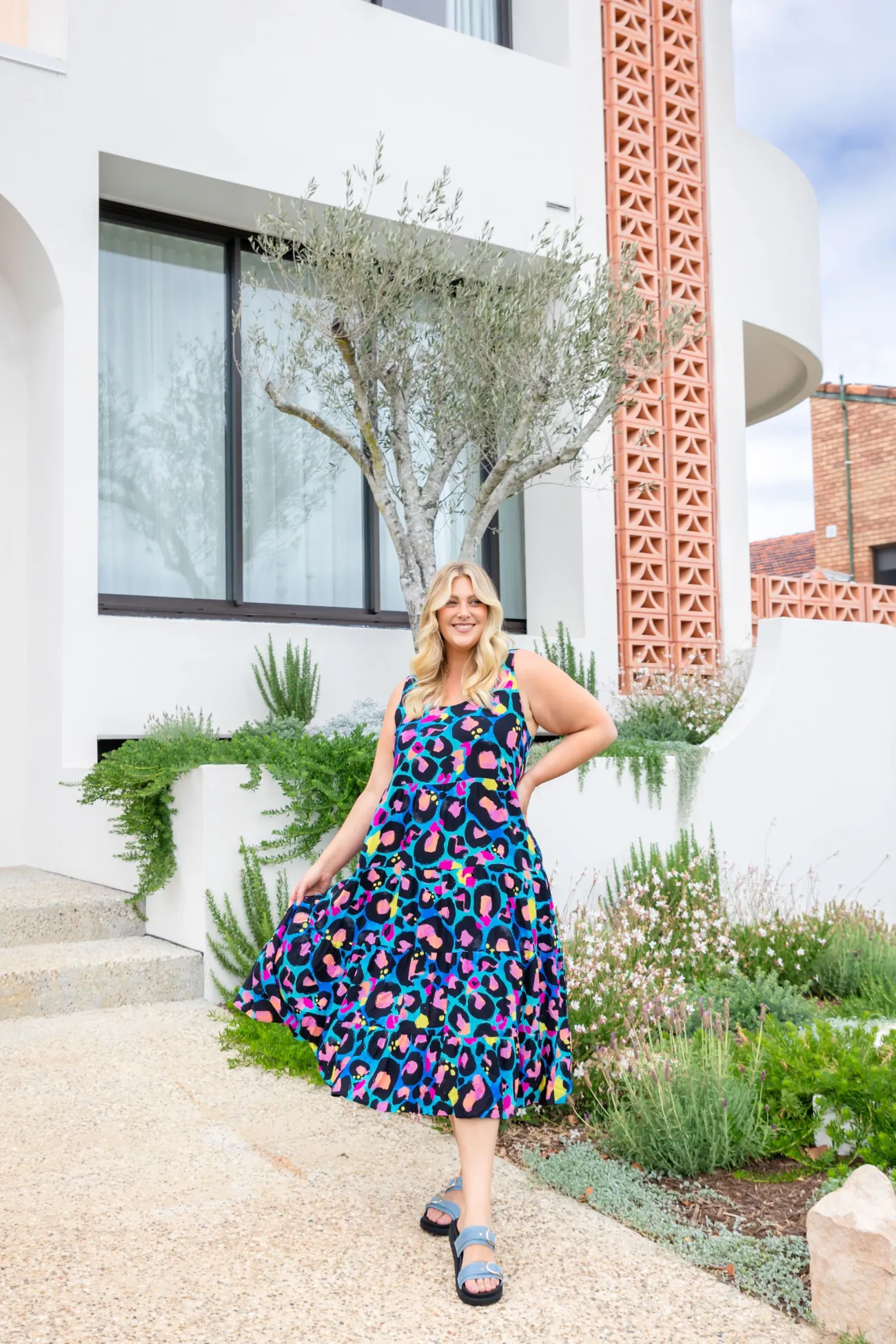 Proud Poppy Clothing Ronnie Dress in Kasey Leopard by Kasey Rainbow Clearance