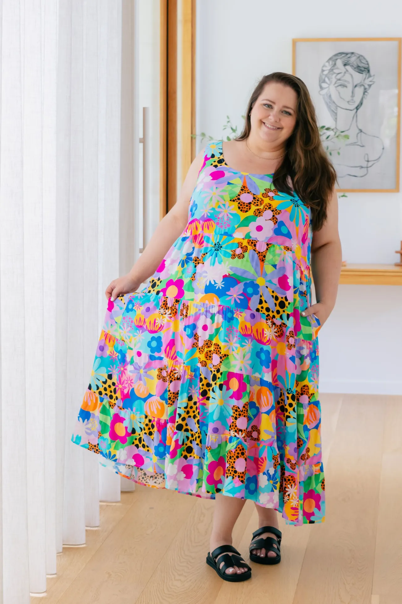 Proud Poppy Clothing Ronnie Maxi Dress in Floral Fancy by Kasey Rainbow Hot