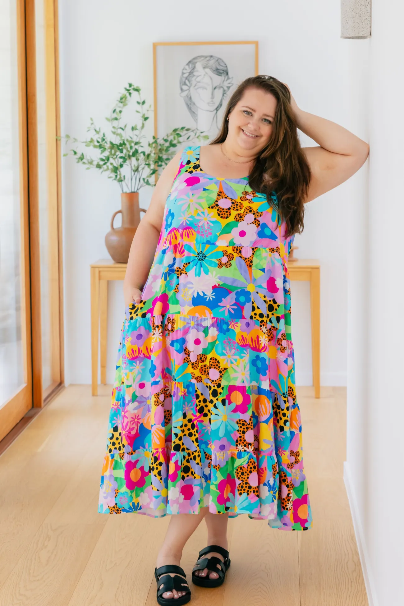 Proud Poppy Clothing Ronnie Maxi Dress in Floral Fancy by Kasey Rainbow Hot