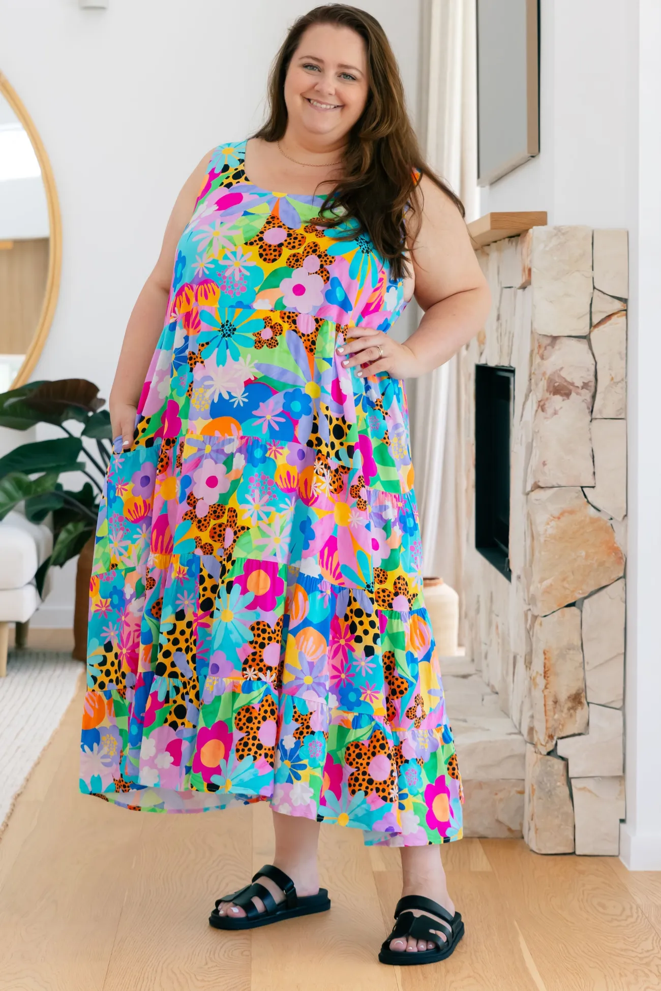 Proud Poppy Clothing Ronnie Maxi Dress in Floral Fancy by Kasey Rainbow Hot