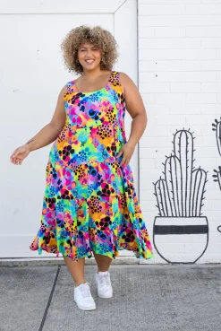 Proud Poppy Clothing Ronnie Maxi Dress in Messy Mind by Kasey Rainbow Discount