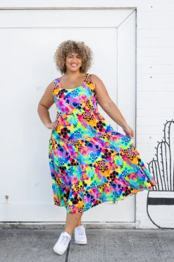 Proud Poppy Clothing Ronnie Maxi Dress in Messy Mind by Kasey Rainbow Discount