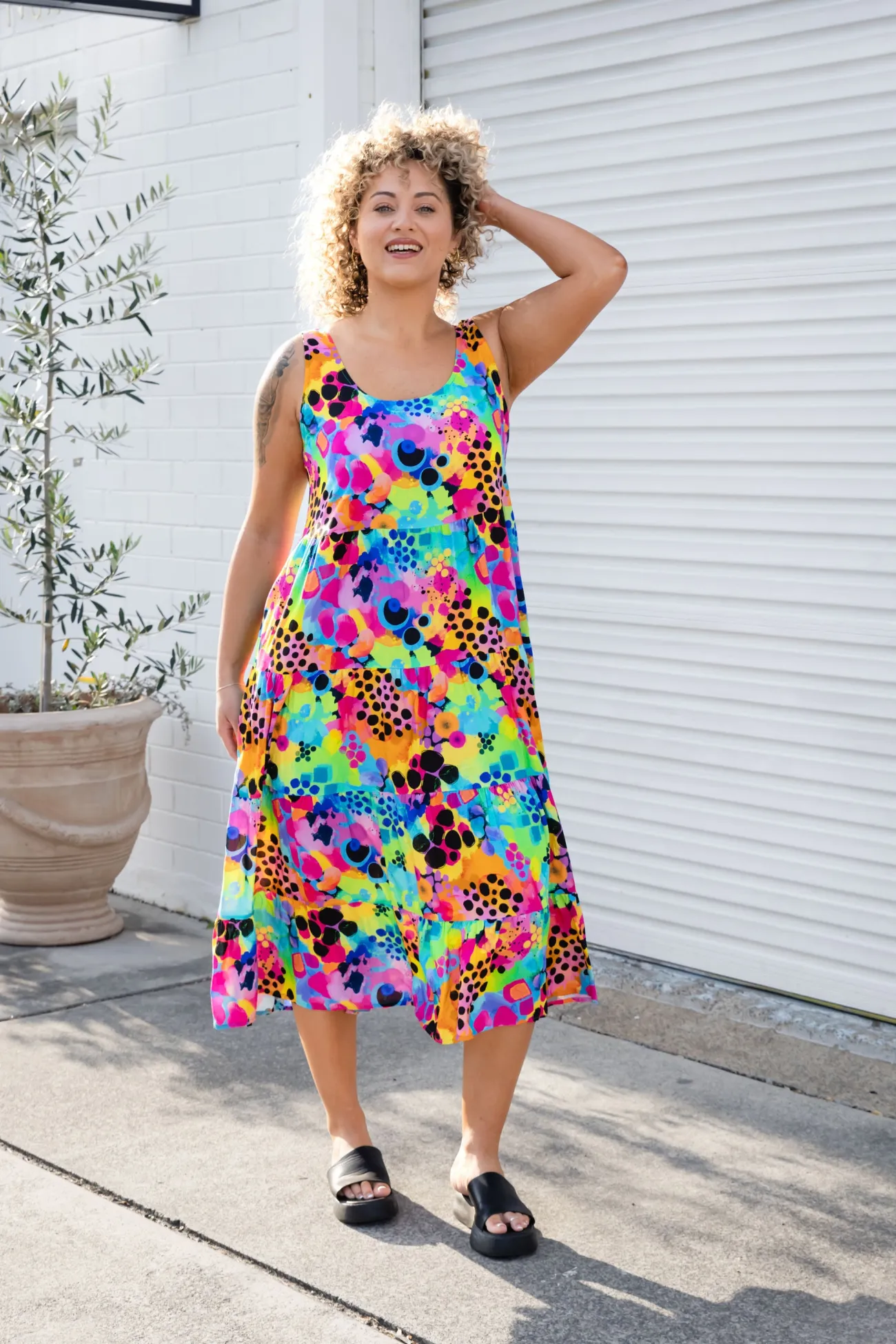 Proud Poppy Clothing Ronnie Maxi Dress in Messy Mind by Kasey Rainbow Discount