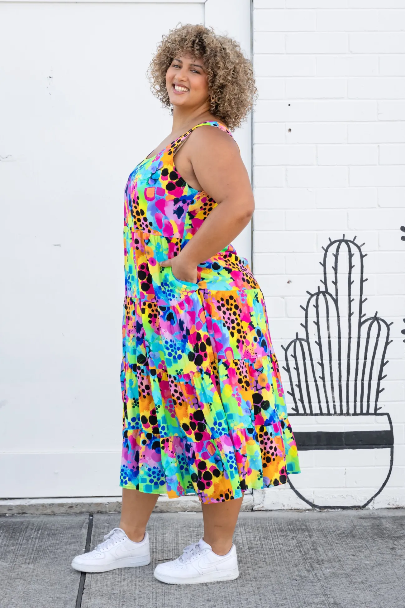 Proud Poppy Clothing Ronnie Maxi Dress in Messy Mind by Kasey Rainbow Discount