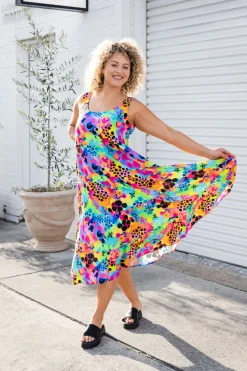 Proud Poppy Clothing Ronnie Maxi Dress in Messy Mind by Kasey Rainbow Discount