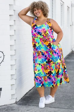 Proud Poppy Clothing Ronnie Maxi Dress in Messy Mind by Kasey Rainbow Discount