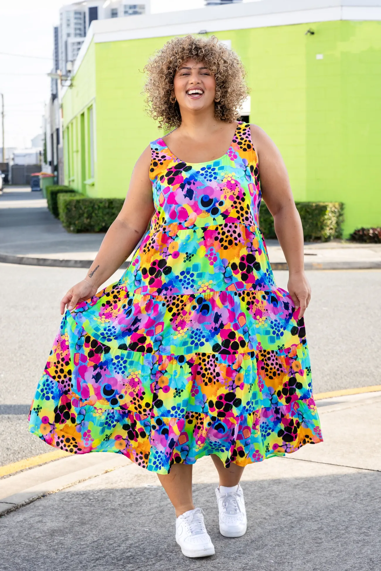 Proud Poppy Clothing Ronnie Maxi Dress in Messy Mind by Kasey Rainbow Discount