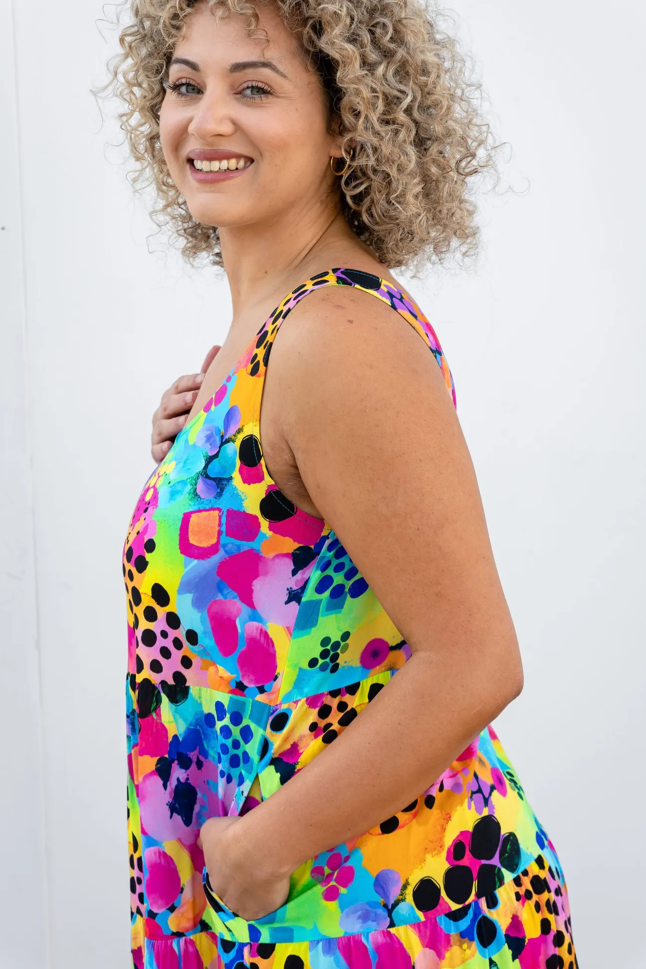 Proud Poppy Clothing Ronnie Maxi Dress in Messy Mind by Kasey Rainbow Discount