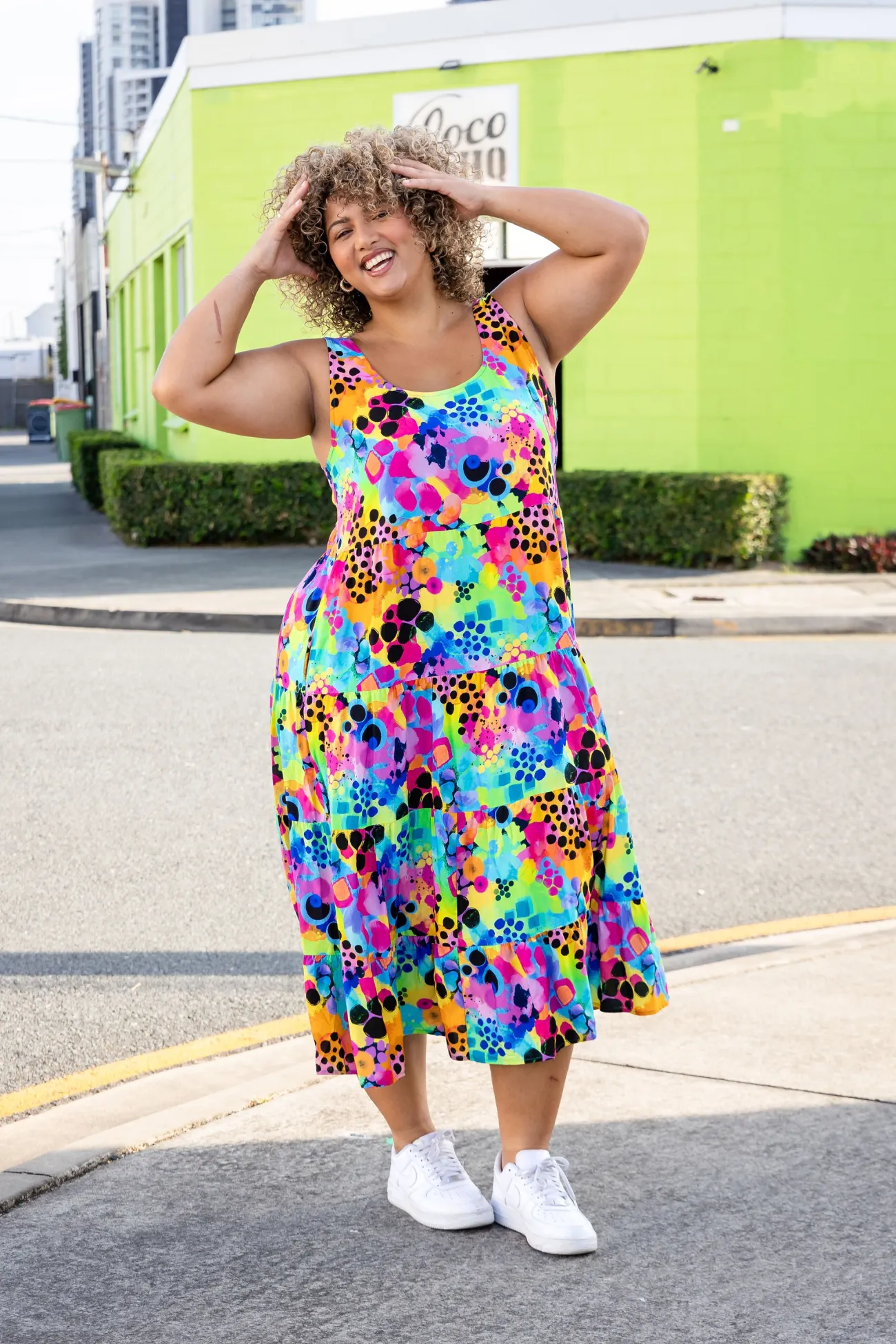Proud Poppy Clothing Ronnie Maxi Dress in Messy Mind by Kasey Rainbow Discount
