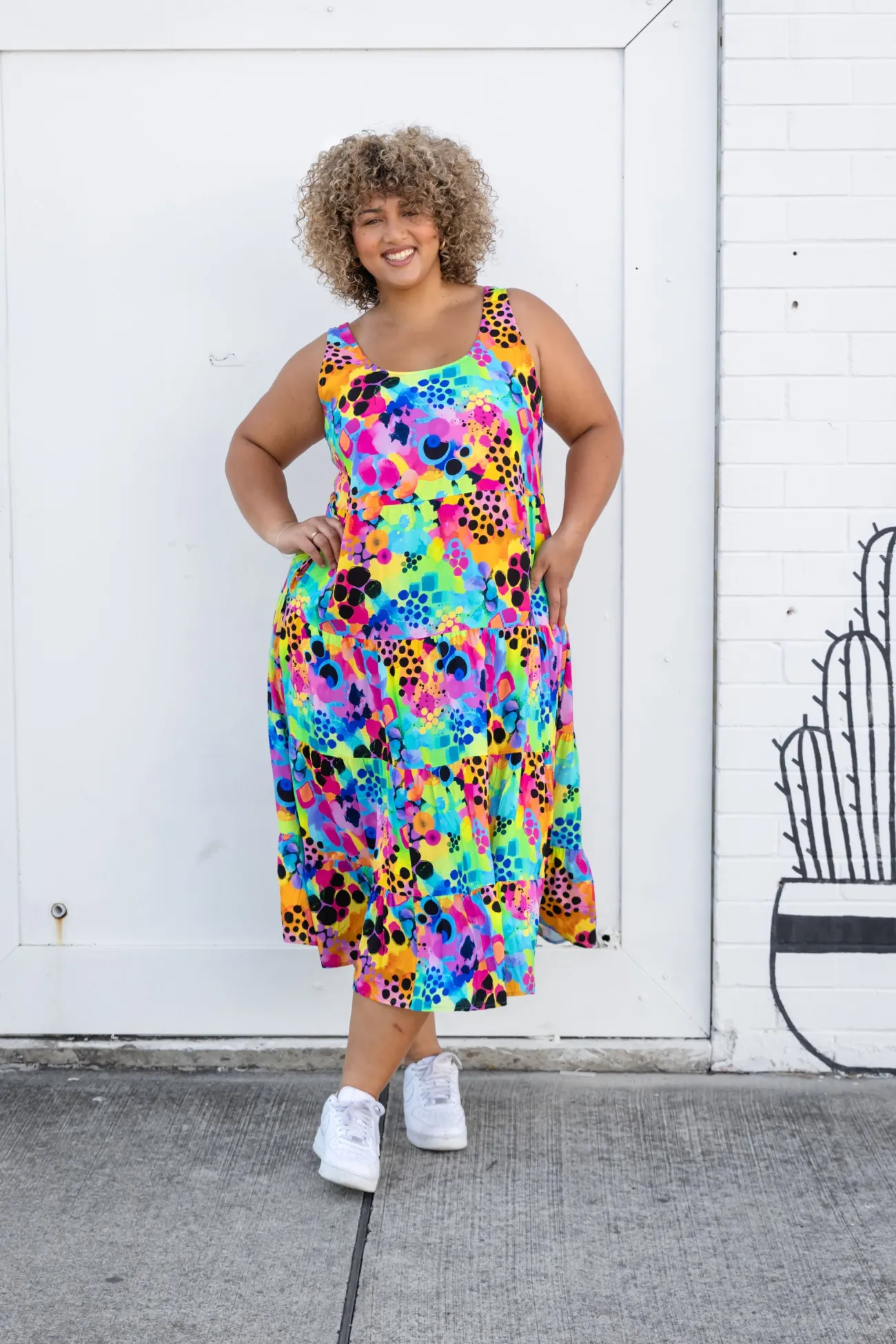 Proud Poppy Clothing Ronnie Maxi Dress in Messy Mind by Kasey Rainbow Discount