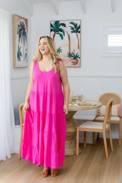 Proud Poppy Clothing Ronnie Maxi Dress in Pink Clearance