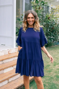 Proud Poppy Clothing Sadie Dress in Navy Outlet