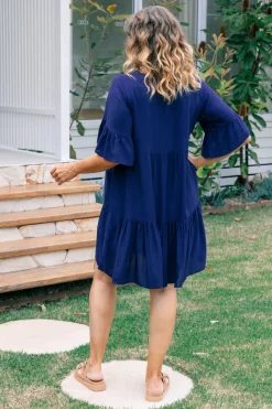 Proud Poppy Clothing Sadie Dress in Navy Outlet