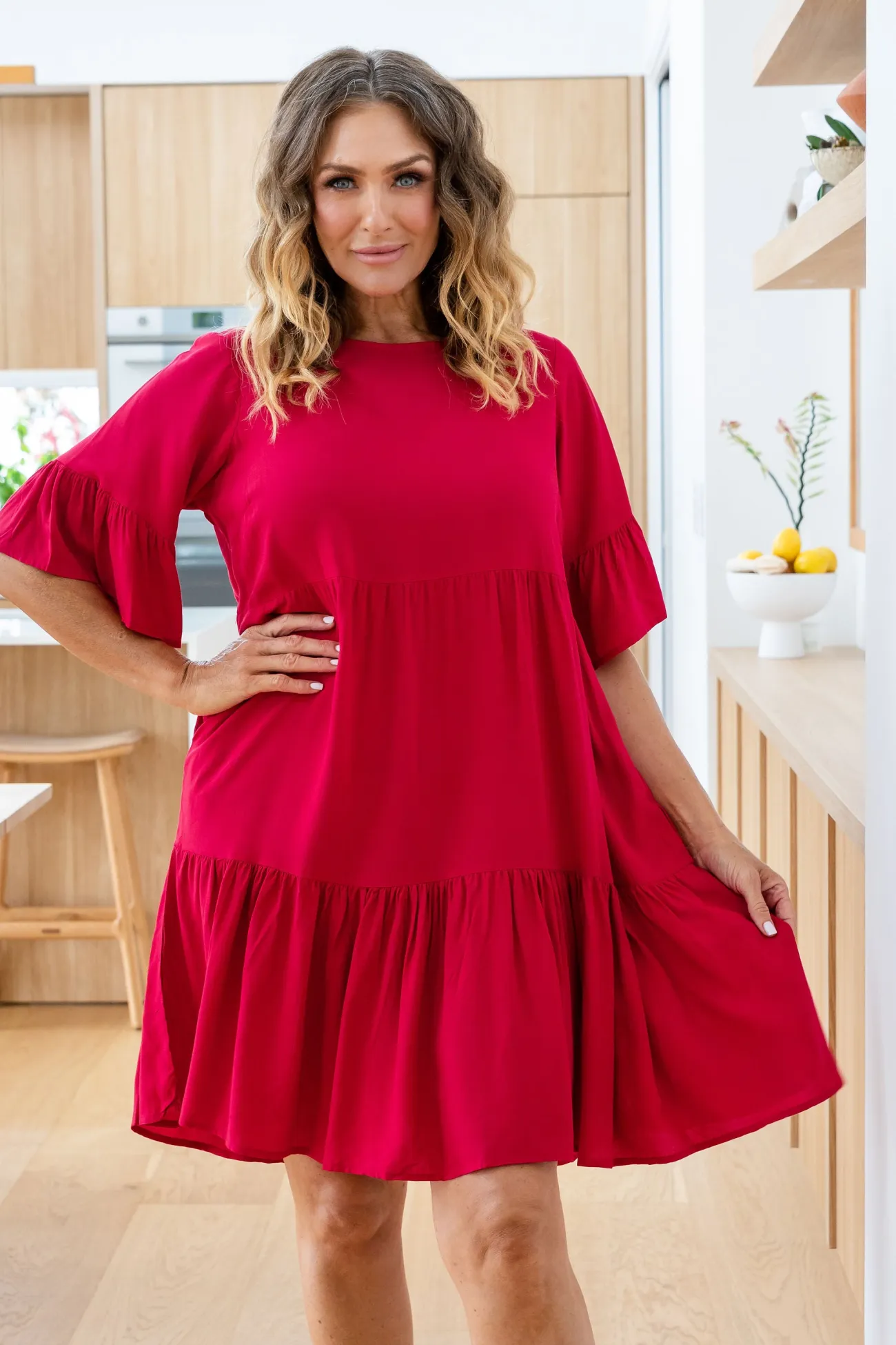 Proud Poppy Clothing Sadie Dress in Red Fashion