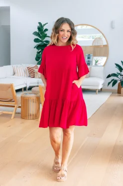 Proud Poppy Clothing Sadie Dress in Red Fashion