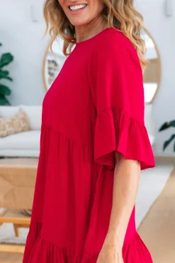 Proud Poppy Clothing Sadie Dress in Red Fashion