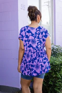 Proud Poppy Clothing Sally Top in Blue & Purple Blue&Purple Online