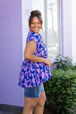 Proud Poppy Clothing Sally Top in Blue & Purple Blue&Purple Online